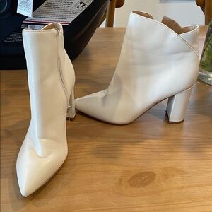 Marc Fisher Cream Ankle Boots